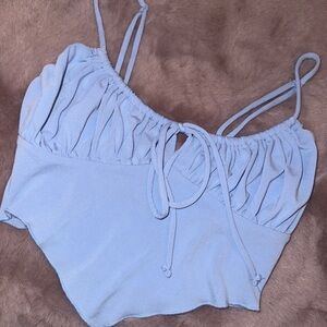 Urban Outfitters Sky Blue Ruched Camisole